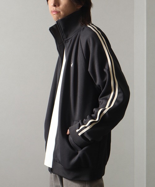 BEVERLY HILLS POLO CLUB（ビバリーヒルズポロクラブ）の「【BEVERLY HILLS POLO CLUB / ビバリーヒルズ ポロクラブ】 ダンボール ニット トラック ジャケット（ジャージ・メンズ・スミクロ/レッド系その他/ホワイト系その他/ブラック系その他/ブラウン系その他/ホワイト×ブラック・M/L/LL）」の22枚目の写真