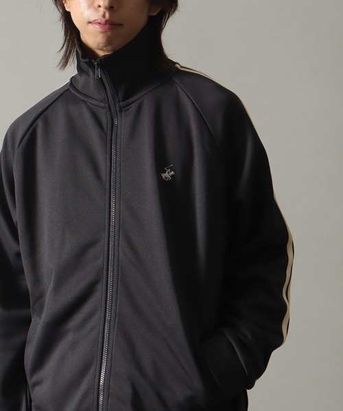 BEVERLY HILLS POLO CLUB（ビバリーヒルズポロクラブ）の「【BEVERLY HILLS POLO CLUB / ビバリーヒルズ ポロクラブ】 ダンボール ニット トラック ジャケット（ジャージ・メンズ・スミクロ/レッド系その他/ホワイト系その他/ブラック系その他/ブラウン系その他/ホワイト×ブラック・M/L/LL）」の19枚目の写真