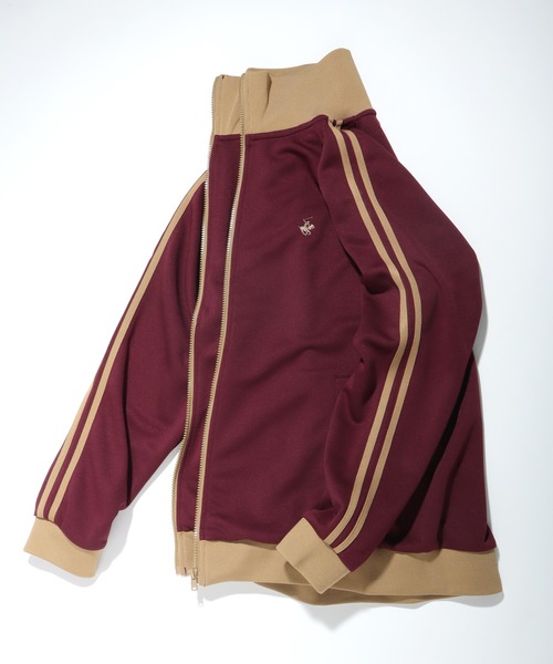 BEVERLY HILLS POLO CLUB（ビバリーヒルズポロクラブ）の「【BEVERLY HILLS POLO CLUB / ビバリーヒルズ ポロクラブ】 ダンボール ニット トラック ジャケット（ジャージ・メンズ・スミクロ/レッド系その他/ホワイト系その他/ブラック系その他/ブラウン系その他/ホワイト×ブラック・M/L/LL）」の12枚目の写真