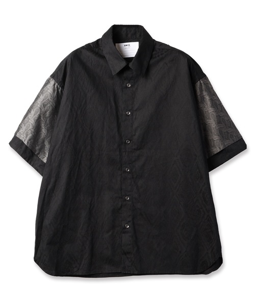 amok（アモク）の「LAYERED SHIRT（シャツ/ブラウス・メンズ・ブラック/ホワイト・S/M/L）」の6枚目の写真