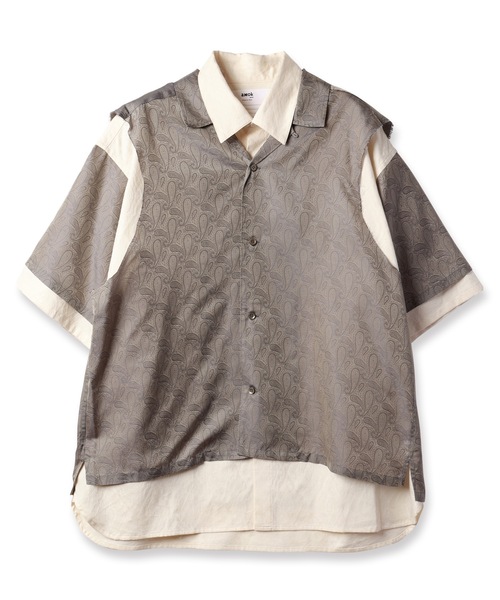 amok（アモク）の「LAYERED SHIRT（シャツ/ブラウス・メンズ・ブラック/ホワイト・S/M/L）」の8枚目の写真