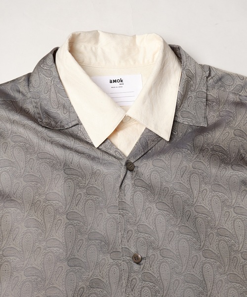 amok（アモク）の「LAYERED SHIRT（シャツ/ブラウス・メンズ・ブラック/ホワイト・S/M/L）」の12枚目の写真