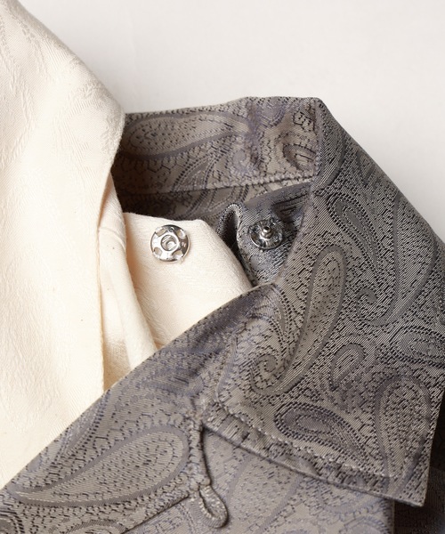 amok（アモク）の「LAYERED SHIRT（シャツ/ブラウス・メンズ・ブラック/ホワイト・S/M/L）」の14枚目の写真