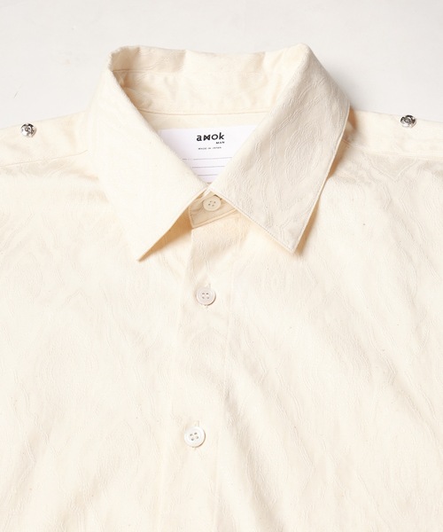 amok（アモク）の「LAYERED SHIRT（シャツ/ブラウス・メンズ・ブラック/ホワイト・S/M/L）」の15枚目の写真