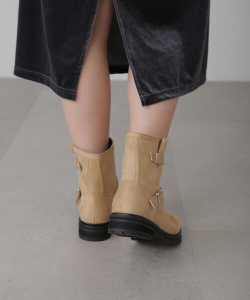 FREE'S MART(フリーズマート)の「◆エンジニアブーツ(ブーツ・レディース・ベージュ/ブラック・MEDIUM/SMALL)」の9枚目の写真