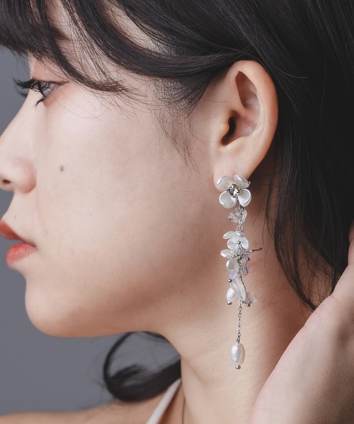 ロワン（loin.）シルバー パール付きロングピアス SH3481DW00709_fw_thumbM.jpg
