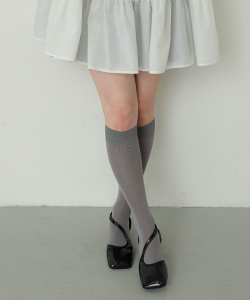 SENSE OF PLACE by URBAN RESEARCH（センスオブプレイスバイアーバンリサーチ）の「ハイソックス（ソックス/靴下・レディース・アイボリー/グレー・ONE）」の14枚目の写真