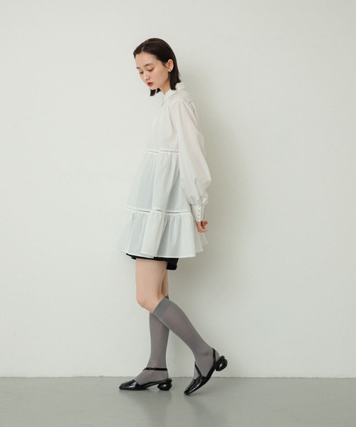 SENSE OF PLACE by URBAN RESEARCH（センスオブプレイスバイアーバンリサーチ）の「ハイソックス（ソックス/靴下・レディース・アイボリー/グレー・ONE）」の4枚目の写真