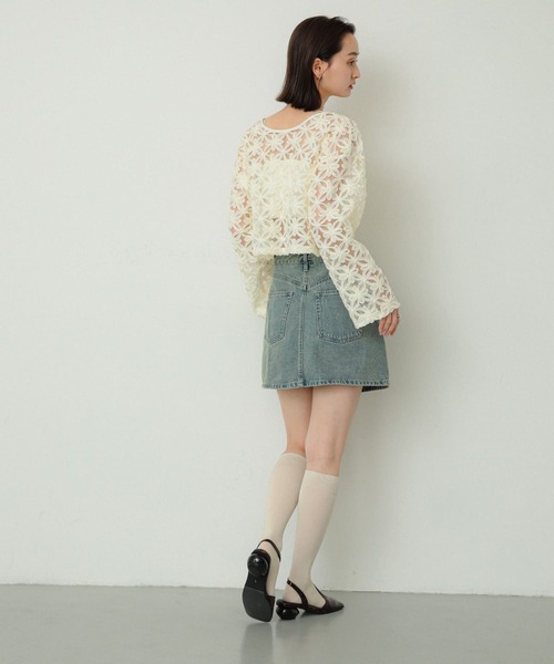 SENSE OF PLACE by URBAN RESEARCH（センスオブプレイスバイアーバンリサーチ）の「ハイソックス（ソックス/靴下・レディース・アイボリー/グレー・ONE）」の9枚目の写真