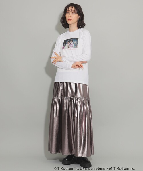 Ray BEAMS（レイビームス）の「【別注】GOOD ROCK SPEED / LIFE PICTURE COLLECTION ロングスリーブ Tシャツ（Tシャツ/カットソー・レディース・ブラック/ホワイト系その他2/ホワイト・ONE SIZE）」の4枚目の写真