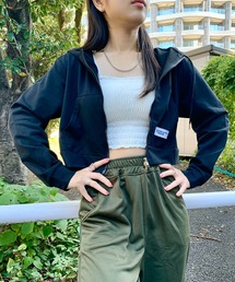ネーム付き ショートジップアップパーカー