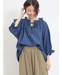 Samansa Mos2 | ◎フリルチュニックブラウス(シャツ/ブラウス)