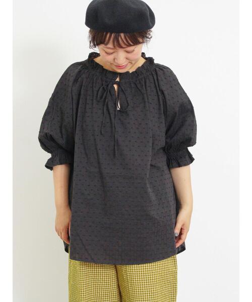 Samansa Mos2(サマンサ モスモス)の「◎フリルチュニックブラウス(シャツ/ブラウス・レディース・ブラック/オフホワイト/ブルー/マスタード・F)」の20枚目の写真