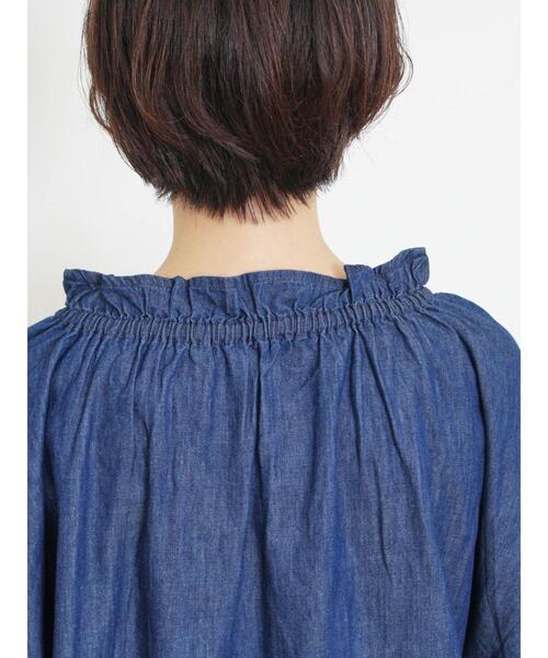 Samansa Mos2(サマンサ モスモス)の「◎フリルチュニックブラウス(シャツ/ブラウス・レディース・ブラック/オフホワイト/ブルー/マスタード・F)」の11枚目の写真