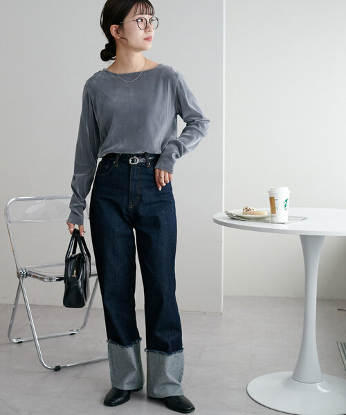 DISCOAT(ディスコート)の「【リピーター続出!】フロッキーメッシュロングスリーブ《WEB限定カラーあり》(Tシャツ/カットソー・レディース・アイボリー/グレー/ピンク/ミント/ライトグレー/ベージュ/レモンイエロー/ベビーピンク/チャコールグレー/パープル/ブラウン・FREE)」の15枚目の写真