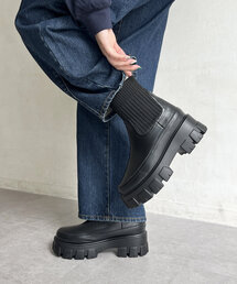 CPCM | 厚底ニットカジュアルブーツ(ブーツ)