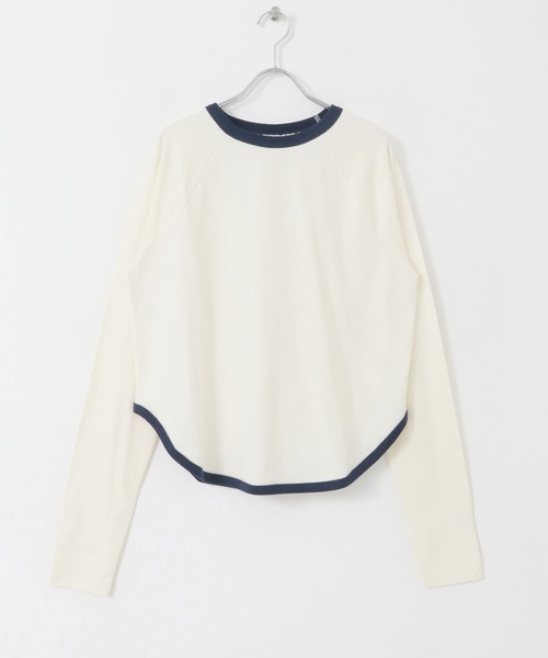 KBF（ケイビーエフ）の「2WAYメッシュロングTEE（Tシャツ/カットソー・レディース・アイボリー/ダークブラウン・ONE）」の17枚目の写真