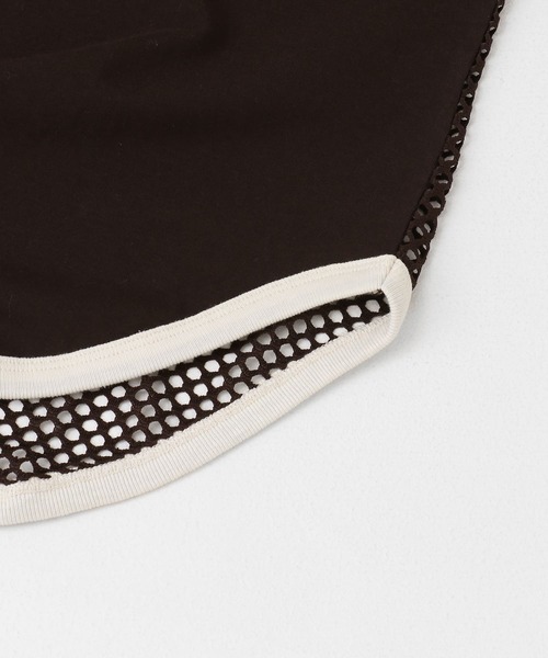 KBF（ケイビーエフ）の「2WAYメッシュロングTEE（Tシャツ/カットソー・レディース・アイボリー/ダークブラウン・ONE）」の21枚目の写真