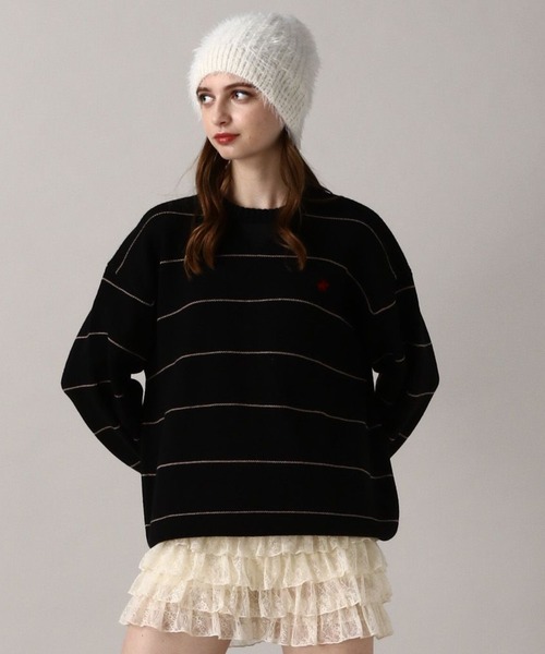 FOREVER 21（フォーエバー トゥエンティーワン）の「【2024FW】【Beverly Hills Polo Club】別注 ガゼットツキニット（ニット/セーター・レディース・ネイビー/ブラック/ナチュラル・FREE）」の2枚目の写真