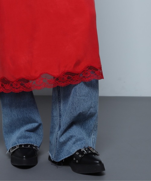 CREOLME（クレオルム）の「(CREOLME)Vネックスリーブレスワンピース（ワンピース・レディース・レッド/ネイビー・FREE）」の16枚目の写真