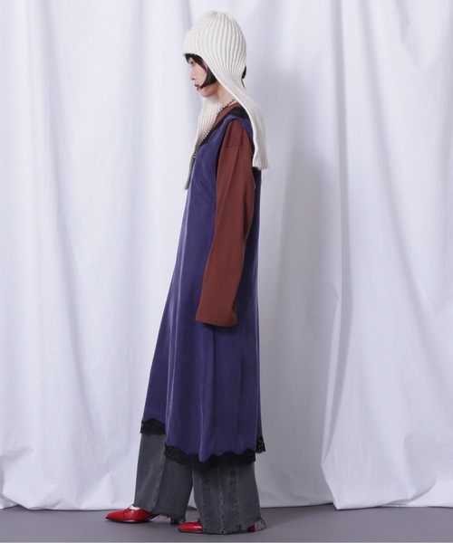 CREOLME（クレオルム）の「(CREOLME)Vネックスリーブレスワンピース（ワンピース・レディース・レッド/ネイビー・FREE）」の9枚目の写真