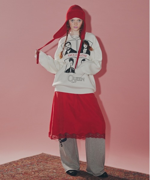 CREOLME（クレオルム）の「(CREOLME)Vネックスリーブレスワンピース（ワンピース・レディース・レッド/ネイビー・FREE）」の6枚目の写真