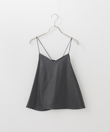 フェイクレザーキャミブラウス