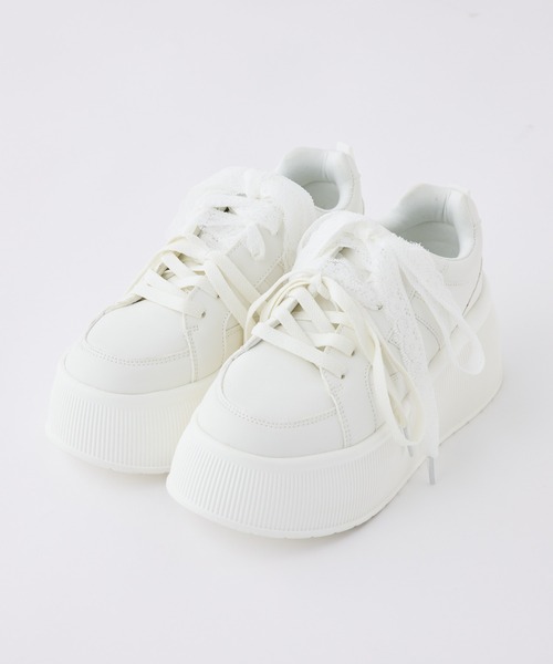 【セール】プラットフォームリボンカスタムスニーカー(スニーカー)|one after another NICE CLAUP(ワンアフターアナザーナイスクラップ) 【セール】プラットフォームリボンカスタムスニーカー(スニーカー)|one after another NICE CLAUP(ワンアフターアナザーナイスクラップ)