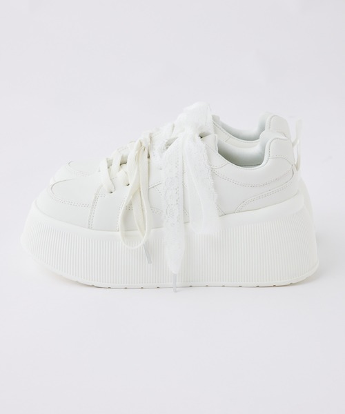 【セール】プラットフォームリボンカスタムスニーカー(スニーカー)|one after another NICE CLAUP(ワンアフターアナザーナイスクラップ) 【セール】プラットフォームリボンカスタムスニーカー(スニーカー)|one after another NICE CLAUP(ワンアフターアナザーナイスクラップ)