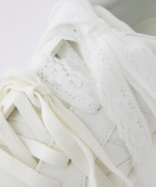 【セール】プラットフォームリボンカスタムスニーカー(スニーカー)|one after another NICE CLAUP(ワンアフターアナザーナイスクラップ) 【セール】プラットフォームリボンカスタムスニーカー(スニーカー)|one after another NICE CLAUP(ワンアフターアナザーナイスクラップ)