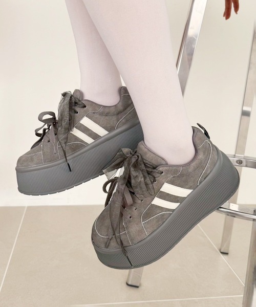 【セール】プラットフォームリボンカスタムスニーカー(スニーカー)|one after another NICE CLAUP(ワンアフターアナザーナイスクラップ) 【セール】プラットフォームリボンカスタムスニーカー(スニーカー)|one after another NICE CLAUP(ワンアフターアナザーナイスクラップ)