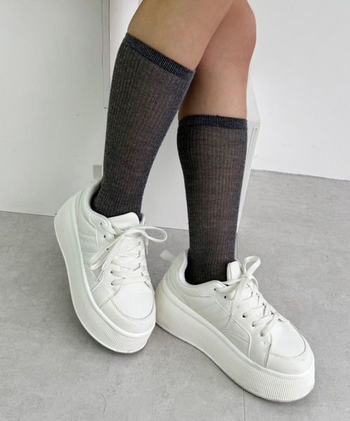 【セール】プラットフォームリボンカスタムスニーカー(スニーカー)|one after another NICE CLAUP(ワンアフターアナザーナイスクラップ) 【セール】プラットフォームリボンカスタムスニーカー(スニーカー)|one after another NICE CLAUP(ワンアフターアナザーナイスクラップ)