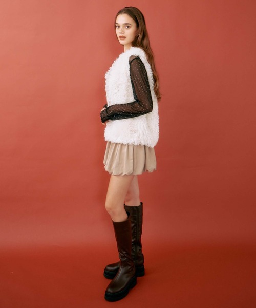 archives（アルシーヴ）の「ビジューチュールＴＯＰＳ（Tシャツ/カットソー・レディース・ブラック/オフホワイト・MEDIUM）」の6枚目の写真