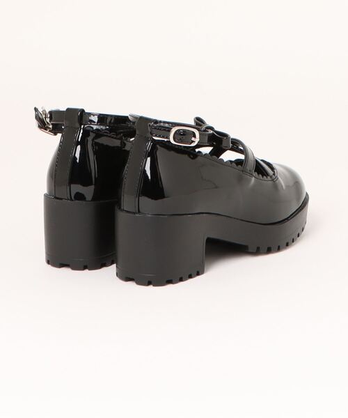 PINKHUNT（ピンクハント）の「PINKHUNT ピンクハント アンクルリボンベルトローファー 0011（ローファー・キッズ・ブラック/ベビーピンク・M size/L size/S size）」の3枚目の写真