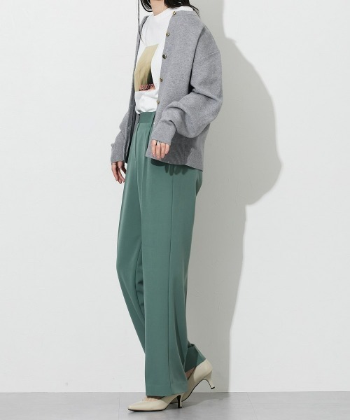 slattgir(スラットジール)の「高身長 スウェットライク クルーネックニットカーディガン(トールサイズ)(カーディガン/ボレロ・レディース・モカ/ブラック/パープル系/杢グレー/オートミール/ネイビー/レッド・3L/LL/L/M)」の22枚目の写真