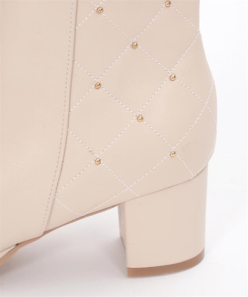 axes femme（アクシーズファム）の「キルティング切替ブーツ（ブーツ・レディース・ベージュ/ブラック・MEDIUM/LARGE）」の8枚目の写真