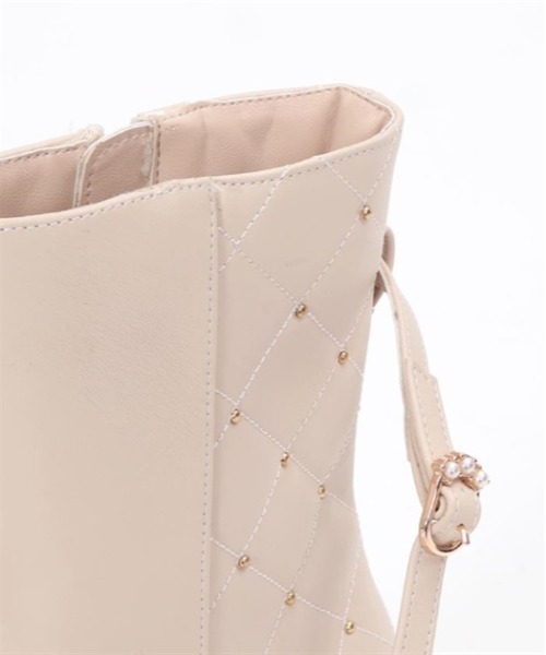 axes femme（アクシーズファム）の「キルティング切替ブーツ（ブーツ・レディース・ベージュ/ブラック・MEDIUM/LARGE）」の10枚目の写真