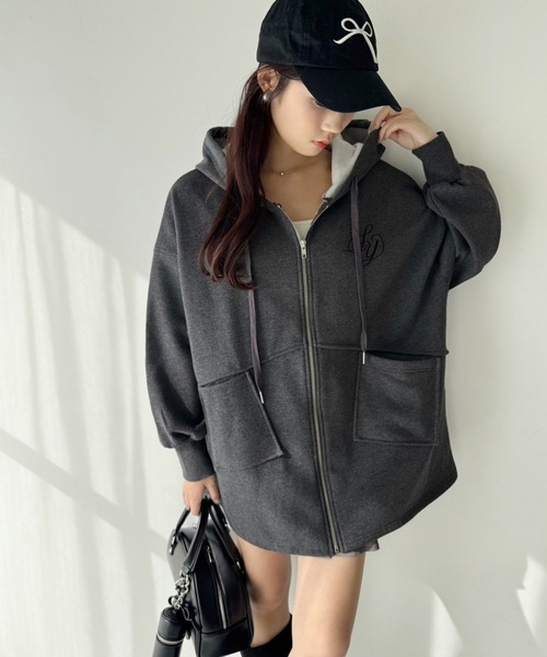 セール】ビッグシルエットジップパーカー（パーカー）｜one after