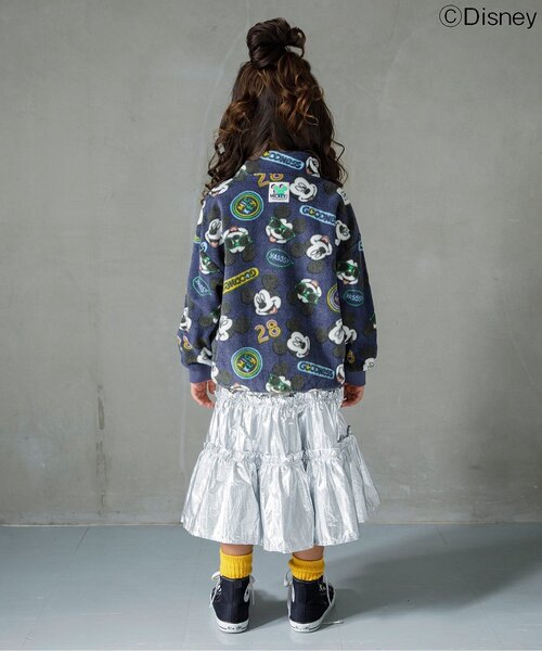 Disney（ディズニー）の「WEB限定 ディズニーキャラクター/総柄フリースプルオーバー（スウェット・キッズ・ネイビー/イエロー・80/90/100/110/120/130/140）」の4枚目の写真