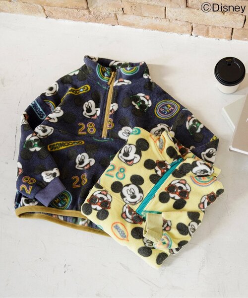 Disney（ディズニー）の「WEB限定 ディズニーキャラクター/総柄フリースプルオーバー（スウェット・キッズ・ネイビー/イエロー・80/90/100/110/120/130/140）」の7枚目の写真