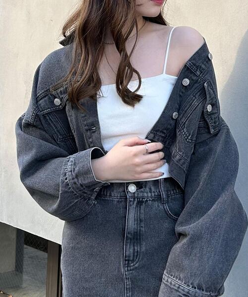 INGNI(イング)の「ベアリブキャミ/A(キャミソール・レディース・オフホワイト/ブラック・M)」の11枚目の写真