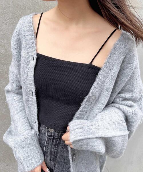 INGNI(イング)の「ベアリブキャミ/A(キャミソール・レディース・オフホワイト/ブラック・M)」の15枚目の写真