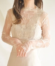 merrylatte（メリーラテ）の「レースシアーメロウトップス（その他トップス）」