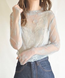 merrylatte（メリーラテ）の「レースシアーメロウトップス（その他トップス）」