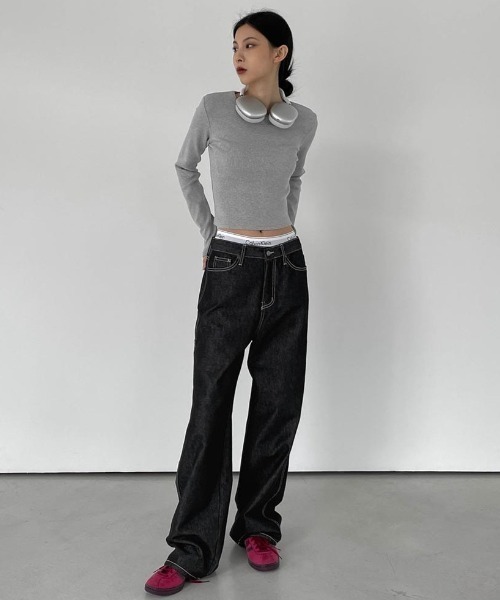 MADE] ポッキーズクロップ長袖Tシャツ（Tシャツ/カットソー）｜BLACKUP