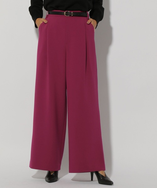 Elura（エルーラ）の「ダブルクロスセミワイドパンツ＜低身長サイズあり＞/133682（その他パンツ・レディース・フューシャピンク/ホワイト/ネイビー・FREE(S)/MEDIUM/LARGE）」の3枚目の写真