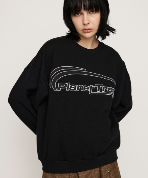 セール】LOGO STITCH SW TOPS ロゴ ステッチ スウェット
