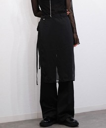 Reurie' | シアーラップスカート／sheer wrap skirt 巻きスカート シースルー 透け感 シンプル 重ね着 レイヤード 大人カジュアル モノトーン(スカート)