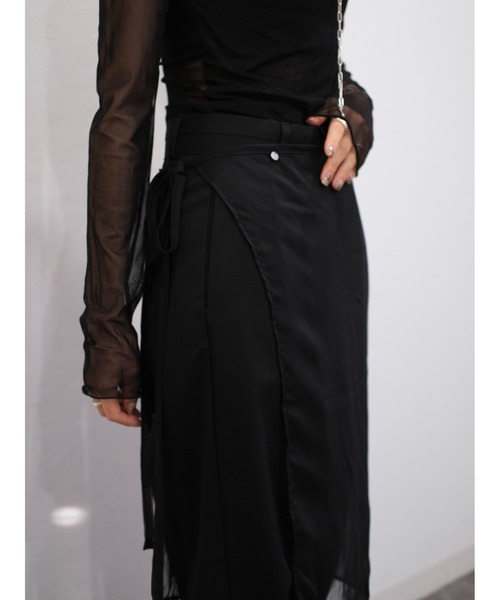 セール】シアーラップスカート／sheer wrap skirt 巻きスカート