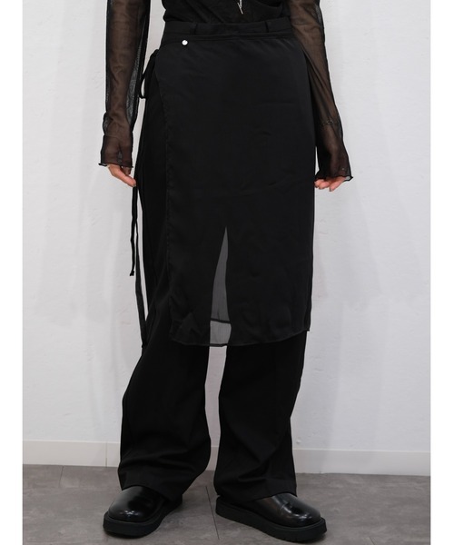 シースルー ストール 巻きスカート シアーラップスカート／sheer wrap skirt 巻きスカート
